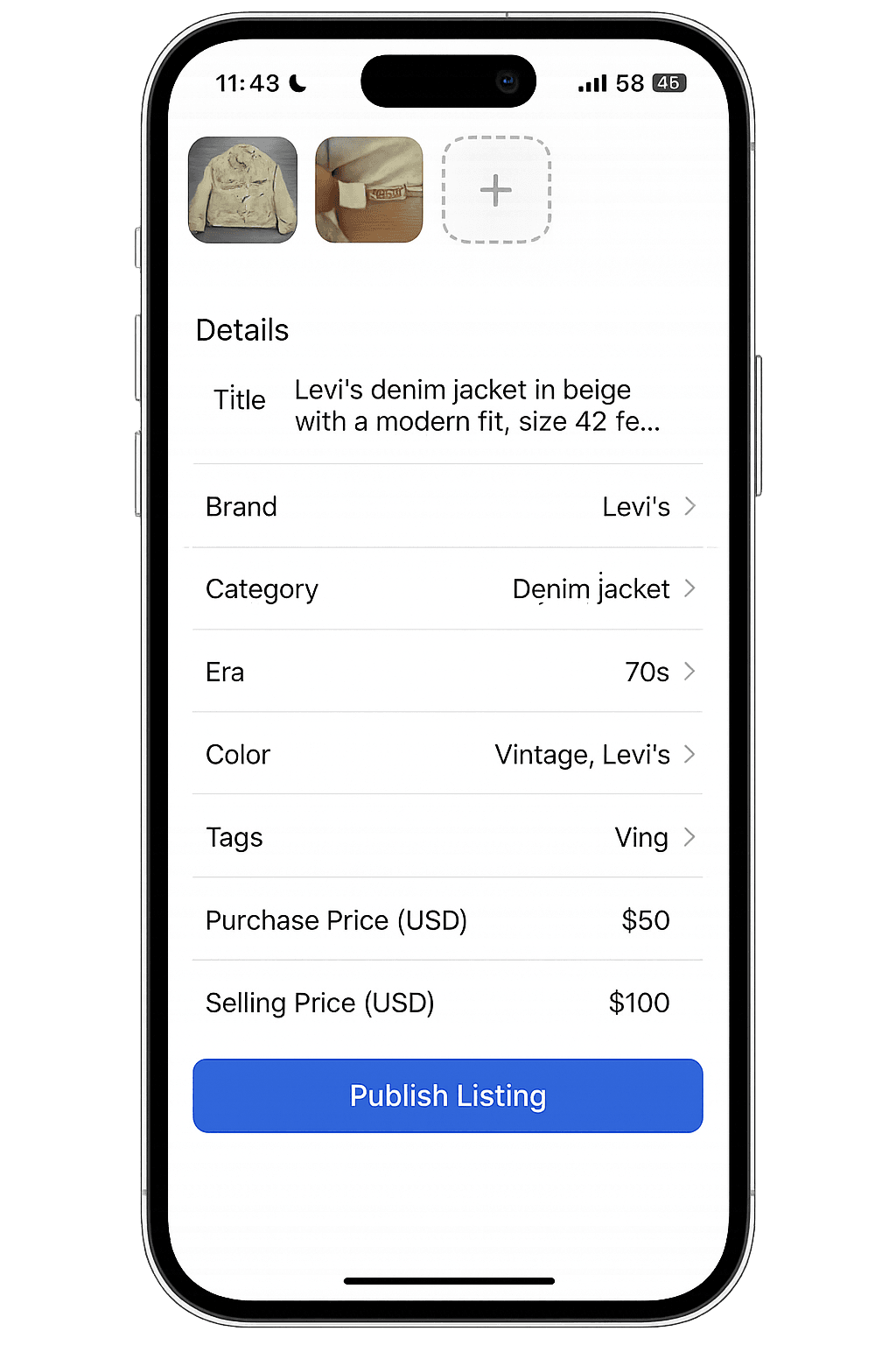 ThriftMeet app screenshot